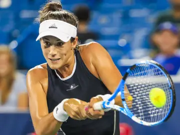 Muguruza, en su partido contra Beatriz Haddad Muguruza, en su partido contra Beatriz Haddad