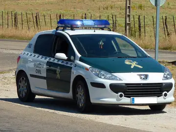 Coche de la Guardia Civil, imagen de archivo Coche de la Guardia Civil, imagen de archivo