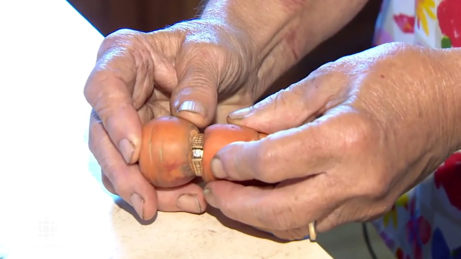 El anillo de Mary Grams atascado en la zanahoria El anillo de Mary Grams atascado en la zanahoria