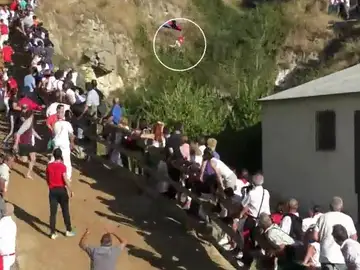 Cinco personas heridas en el popular "encierro del Pilón· en Navarra Cinco personas heridas en el popular "encierro del Pilón· en Navarra