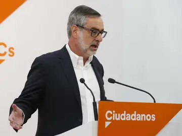 El secretario general de Ciudadanos (Cs), José Manuel Villegas, durante una rueda de prensa en la sede de su formación El secretario general de Ciudadanos (Cs), José Manuel Villegas, durante una rueda de prensa en la sede de su formación