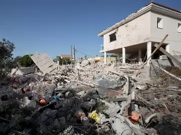 Lugar en el que se ha producido una explosión en Alcanar Lugar en el que se ha producido una explosión en Alcanar