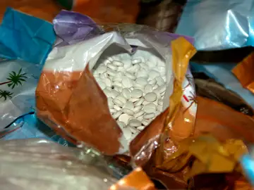 Una bolsa de Captagón Una bolsa de Captagón