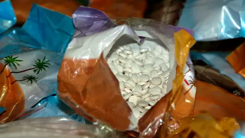 Una bolsa de Captagón Una bolsa de Captagon, la droga que consumen los yihadistas