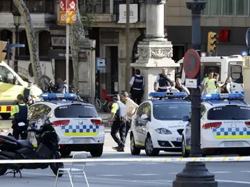 Dispositivo policial en Las Ramblas Dispositivo policial en Las Ramblas
