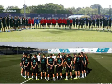 El Barcelona y el Real Madrid, guardando minutos de silencio por los atentados de Barcelona El Barcelona y el Real Madrid, guardando minutos de silencio por los atentados de Barcelona