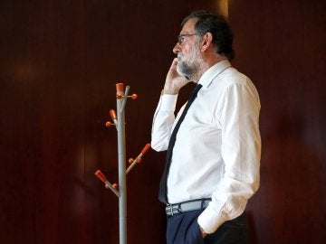 Mariano Rajoy conversa con Donald Trump