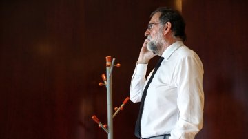 Mariano Rajoy conversa con Donald Trump