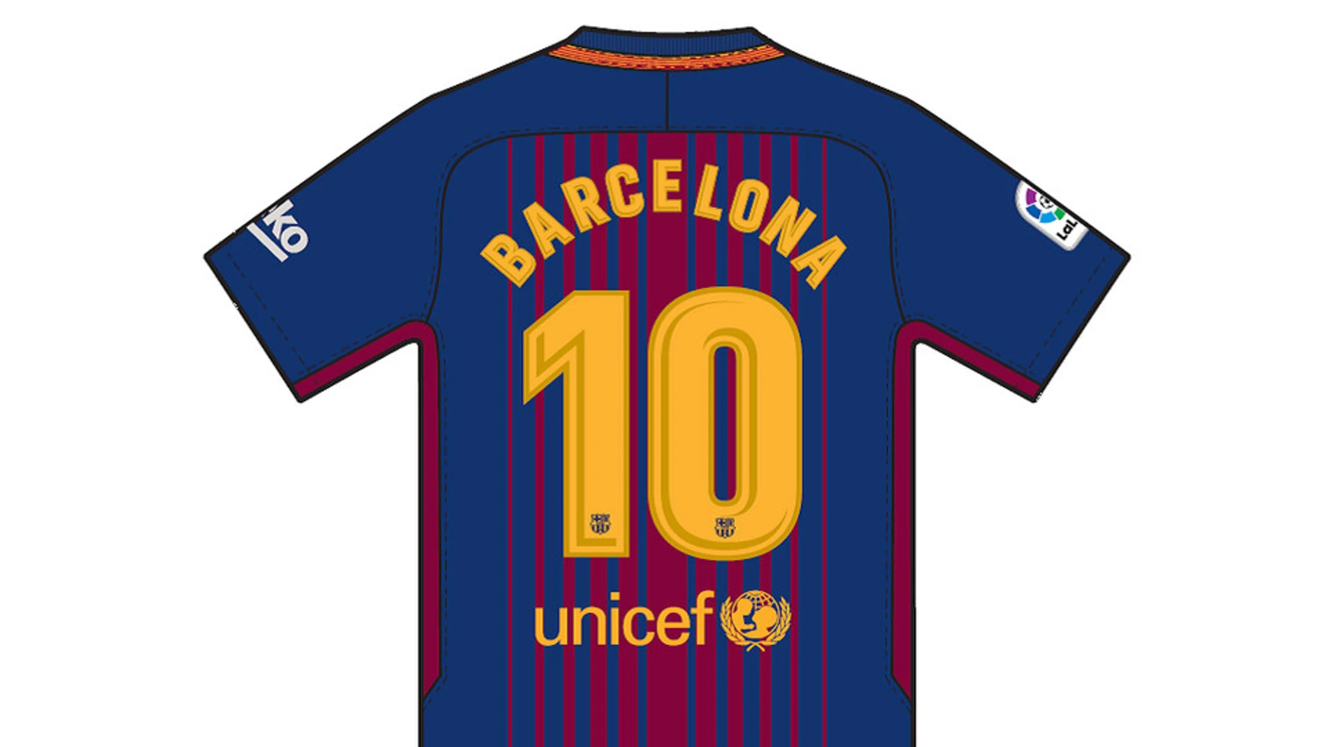 El dorso de la camiseta del Barcelona por los atentados El dorso de la camiseta del Barcelona por los atentados