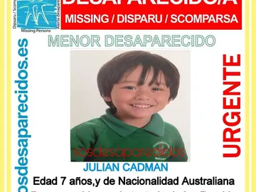NO USAR Un niño australiano de 7 años, desaparecido tras el atentado de Barcelona NO USAR Un niño australiano de 7 años, desaparecido tras el atentado de Barcelona