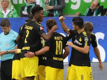 El Borussia Dortmund celebra un gol El Borussia Dortmund celebra un gol