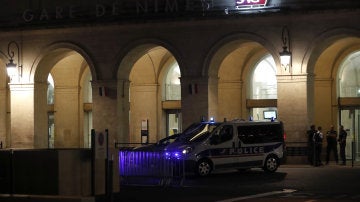 La estación de Nimes, con presencia policial