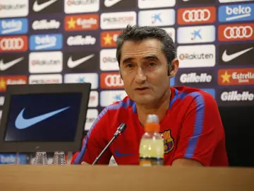 Ernesto Valverde, durante la rueda de prensa Ernesto Valverde, durante la rueda de prensa