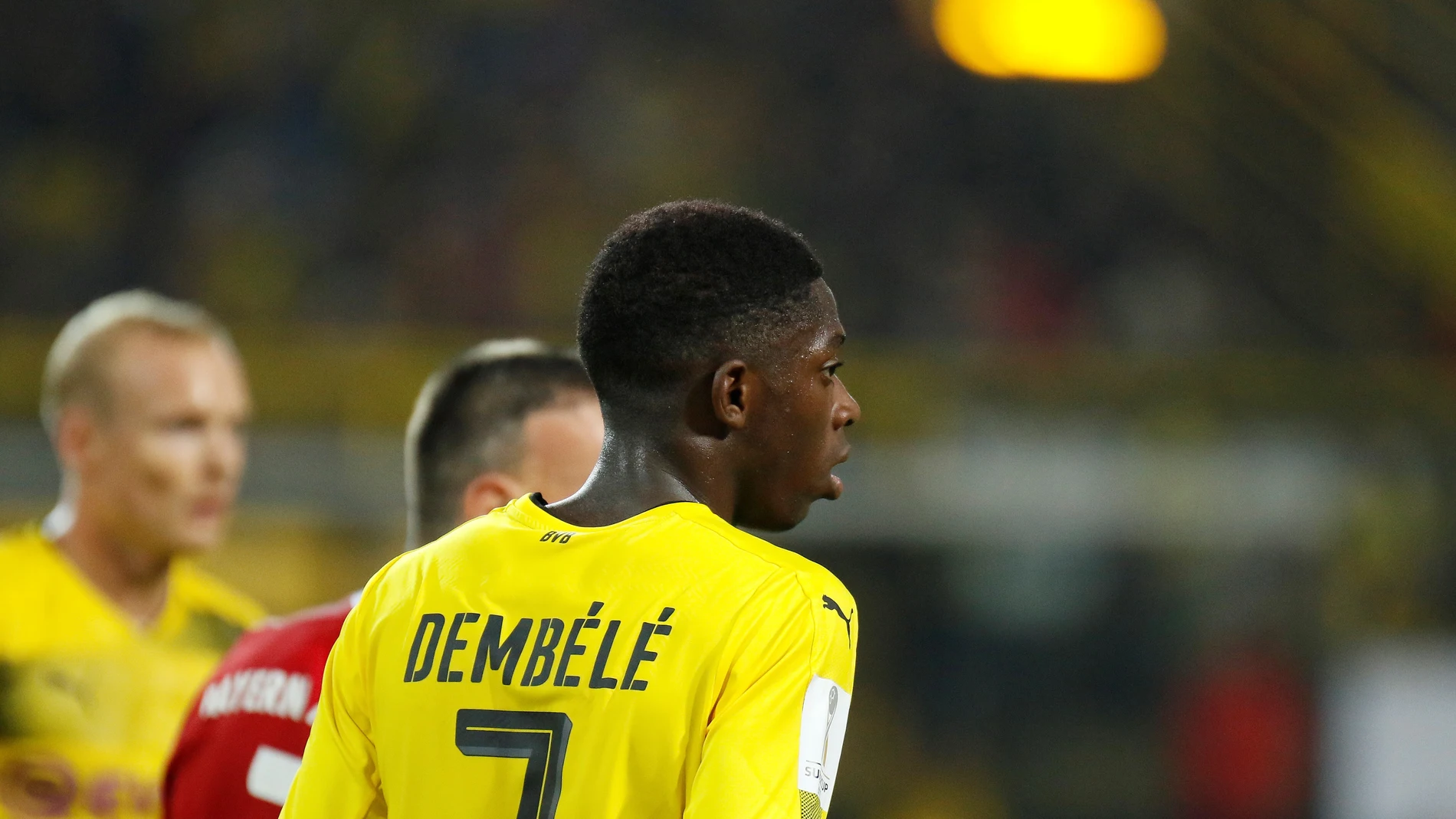 Dembelé, durante un partido con el Dortmund Dembelé, durante un partido con el Dortmund