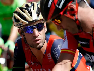 Vincenzo Nibali, durante una etapa de la Vuelta a España Vincenzo Nibali, durante una etapa de la Vuelta a España
