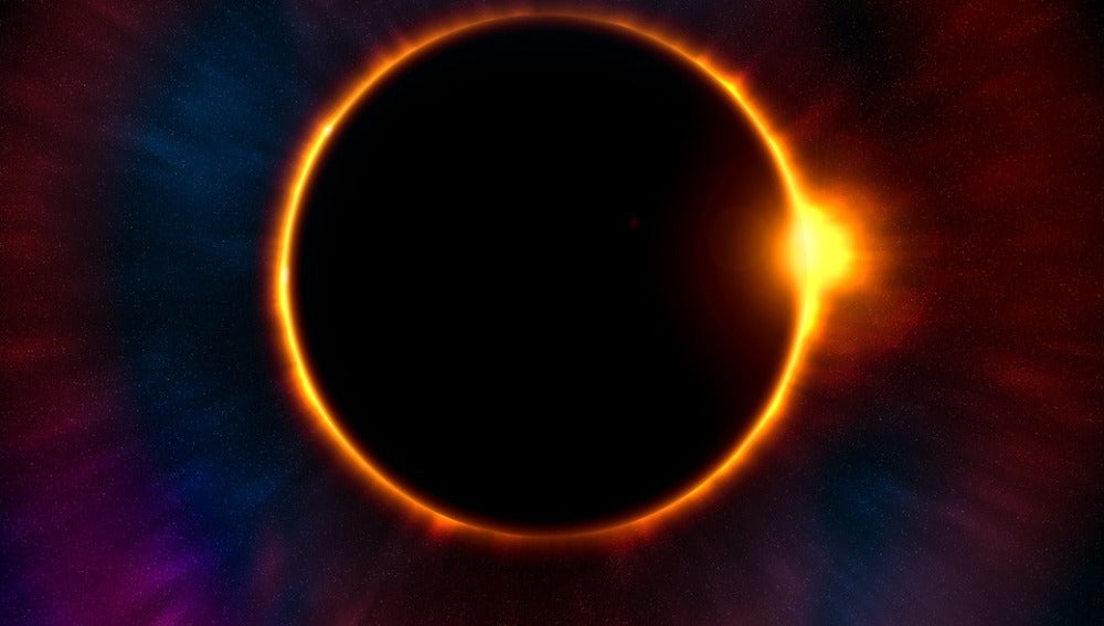 Imagen de archivo de un eclipse solar