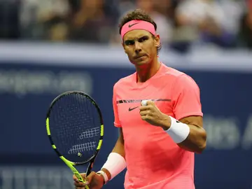Rafa Nadal celebra un punto ante su rival en el US Open Rafa Nadal celebra un punto ante su rival en el US Open