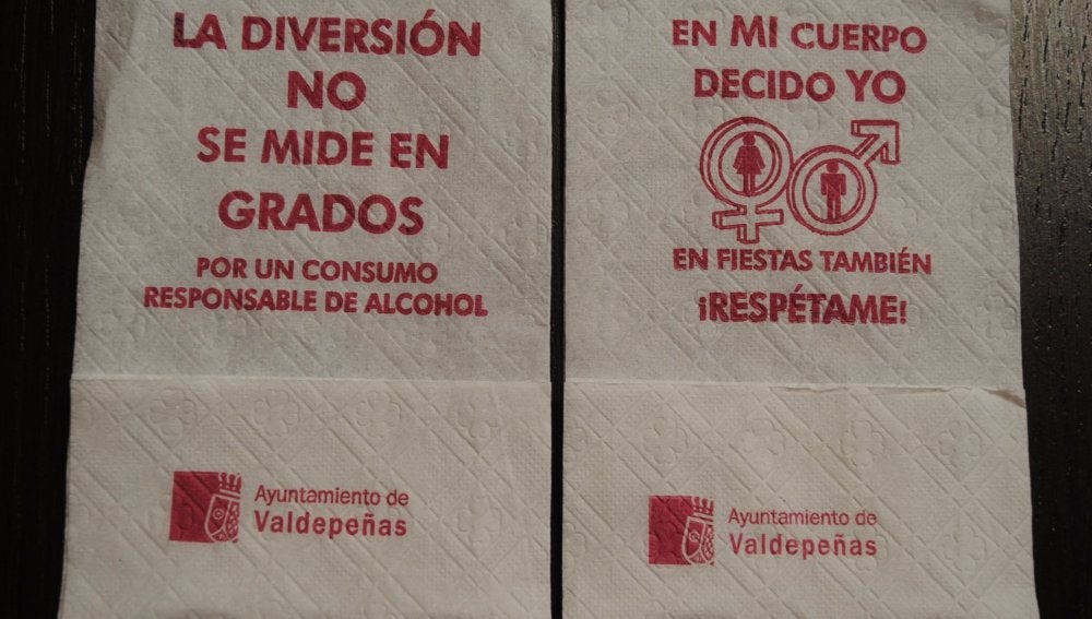 Las servilletas que se distribuirán
