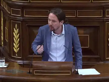 Pablo Iglesias, en la comparecencia Pablo Iglesias, en la comparecencia