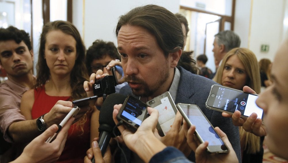 El líder de Podemos, Pablo Iglesias
