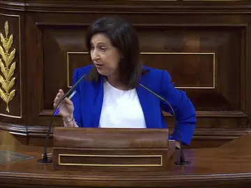 Margarita Robles, a Rajoy: "Se envuelve en los grandes problemas que tiene España para no hacer frente a sus omisiones en la lucha contra la corrupción" Margarita Robles, a Rajoy: "Se envuelve en los grandes problemas que tiene España para no hacer frente a sus omisiones en la lucha contra la corrupción"