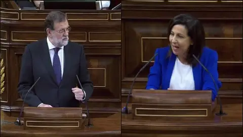 Mariano Rajoy y Margarita Robles Mariano Rajoy y Margarita Robles