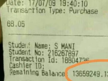 Extracto bancario de una joven que recibió una beca por error Extracto bancario de una joven que recibió una beca por error