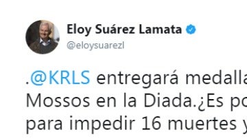 Tweet de Eloy Suárez