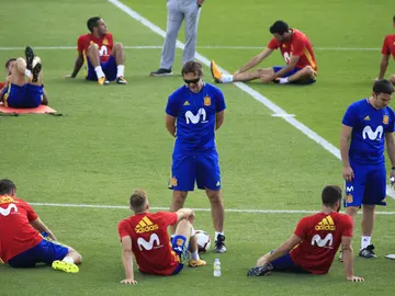 Lopetegui, en el entrenamiento de la Selección Lopetegui, en el entrenamiento de la Selección