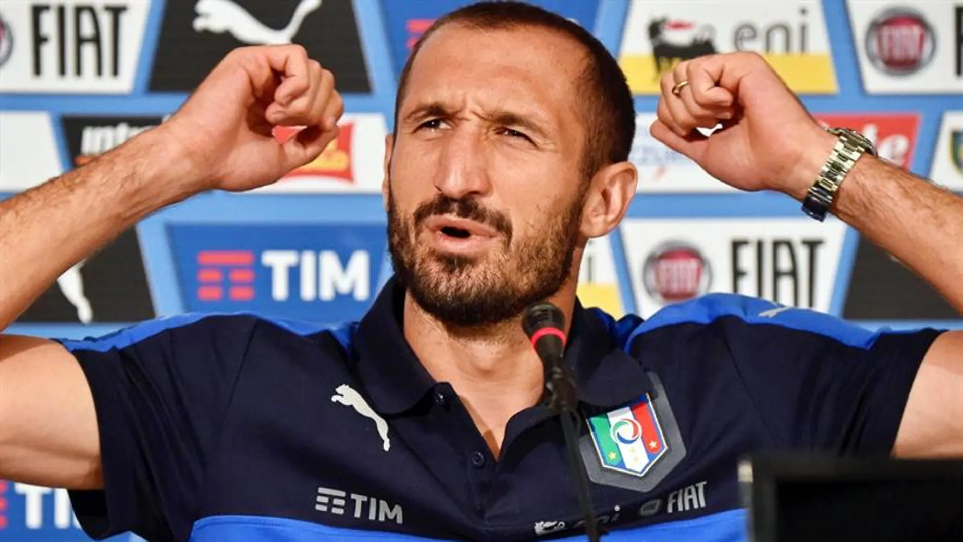 Chiellini, en rueda de prensa Chiellini, en rueda de prensa