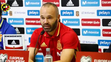 Iniesta habló con los medios en las Rozas Iniesta habló con los medios en las Rozas