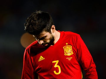 Gerard Piqué, en un partido con la selección española de fútbol