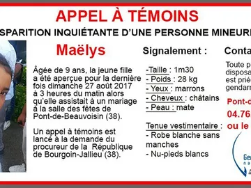 Alerta que facilitó la Gendarmería sobre la desaparición de Maëlys De Araujo Alerta que facilitó la Gendarmería sobre la desaparición de Maëlys De Araujo