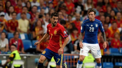 Villa sufre una leve elongación muscular y es duda contra Liechtenstein
