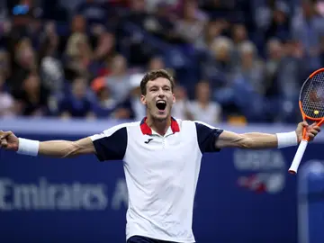 Pablo Carreño celebra su victoria en el US Open Pablo Carreño celebra su victoria en el US Open