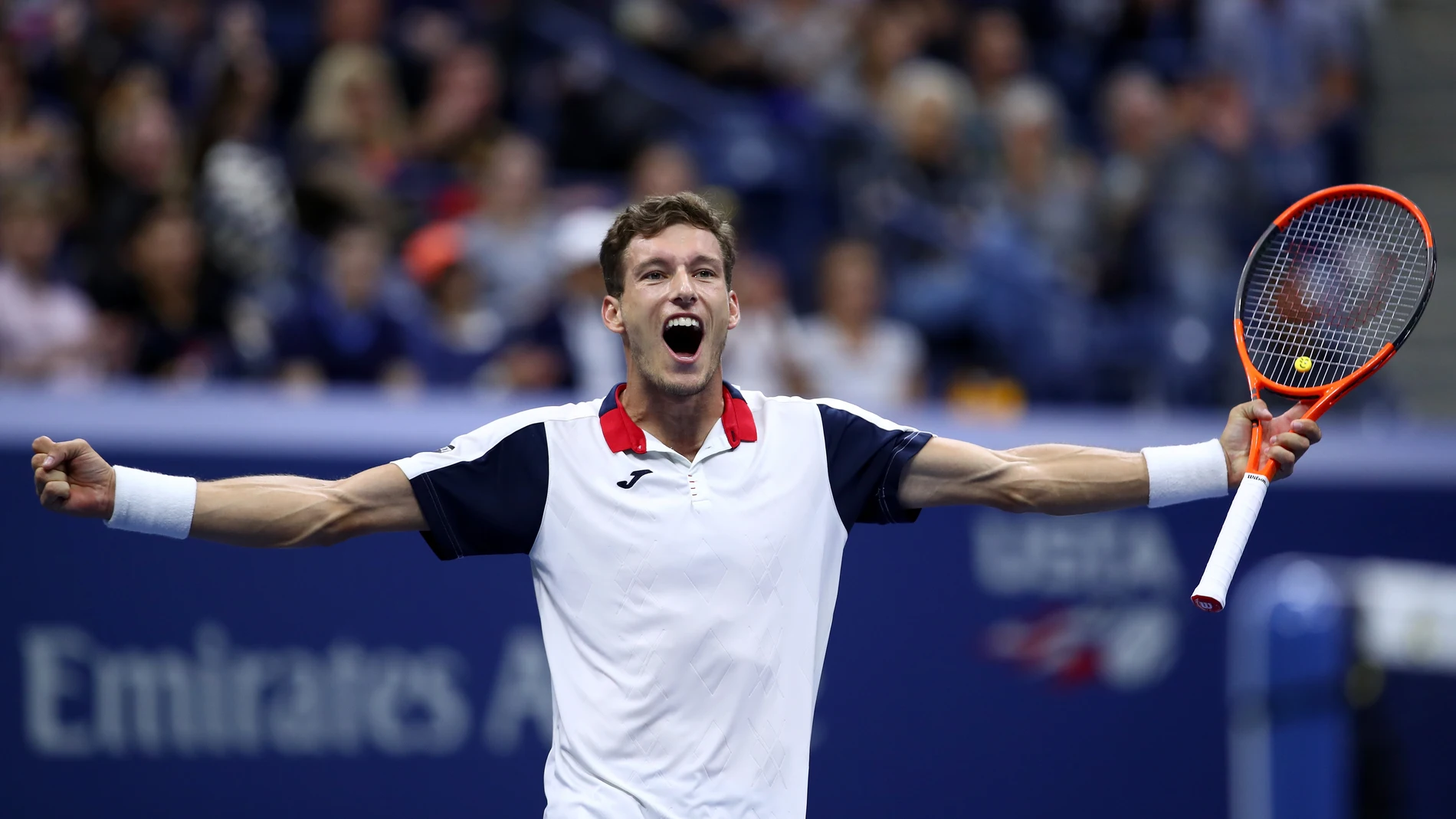 Pablo Carreño celebra su victoria en el US Open Pablo Carreño celebra su victoria en el US Open