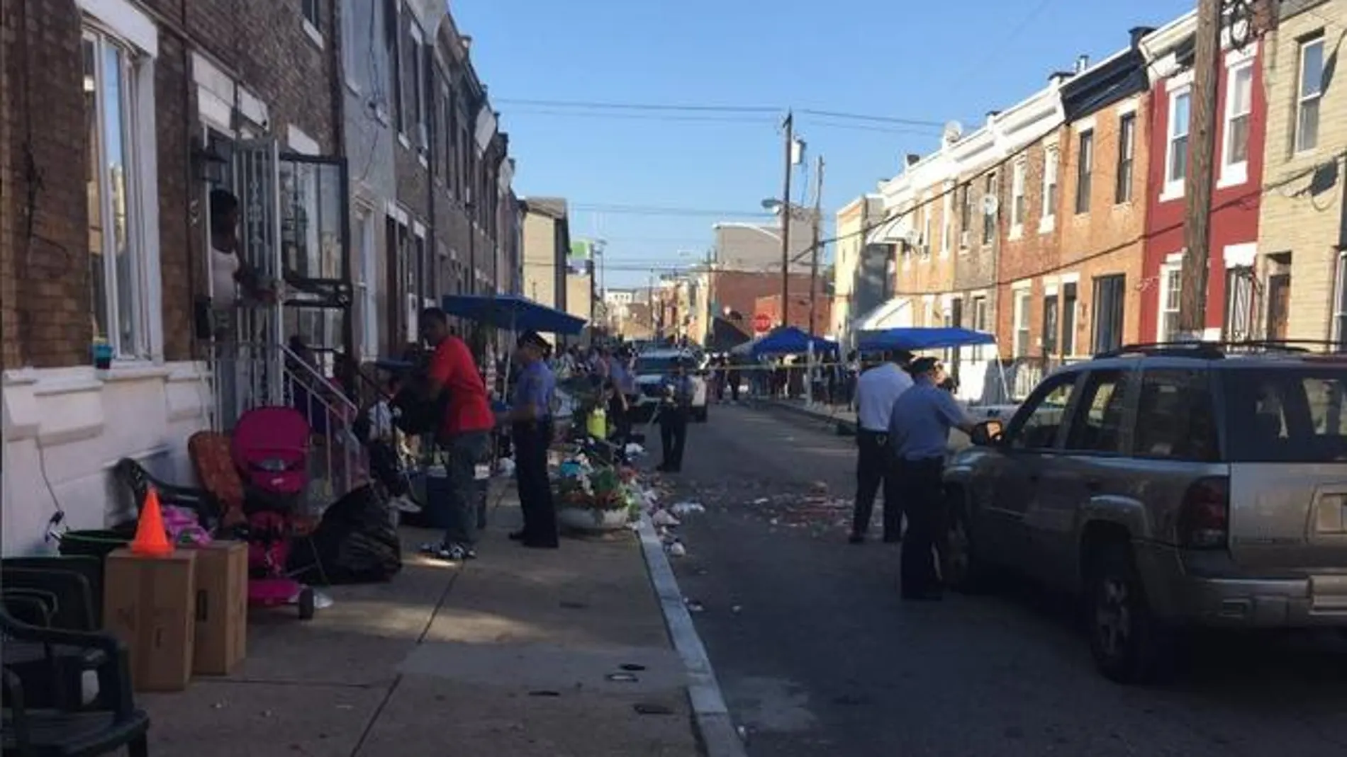 Zona acordonada tras el atropello Zona acordonada tras el atropello