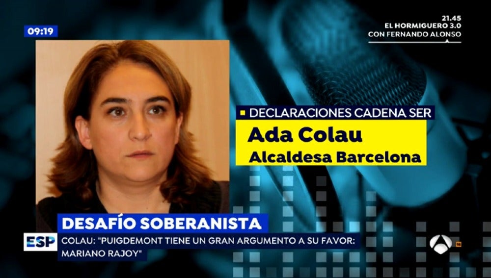 Colau reclama a Rajoy no judicializar el 1-O y propuestas en positivo