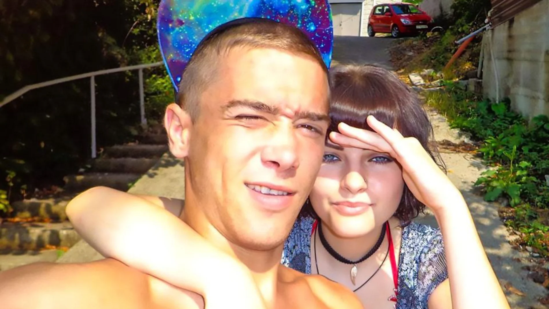 Foto de la pareja antes del accidente Foto de la pareja antes del accidente