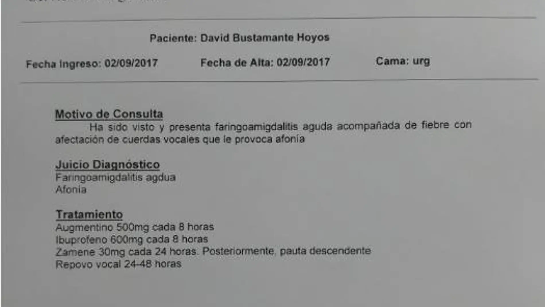Parte médico Parte médico
