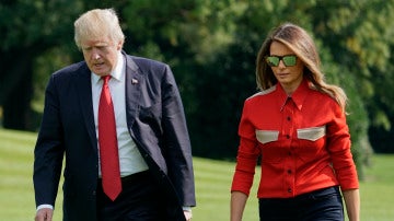 Melania Trump regresa de Camp Davis