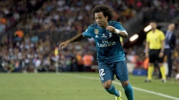 Marcelo, durante un partido con el Real Madrid