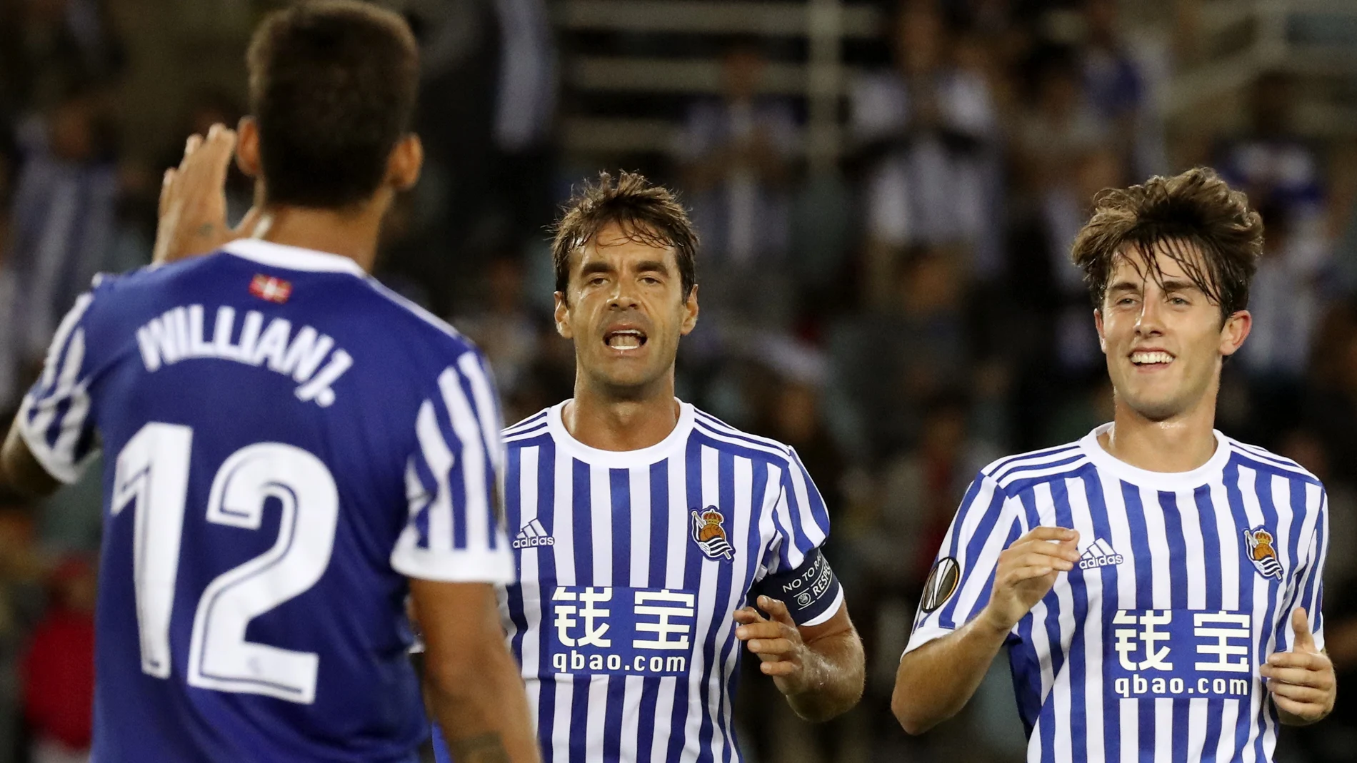 La Real celebra la goleada ante el Rosenborg La Real celebra la goleada ante el Rosenborg