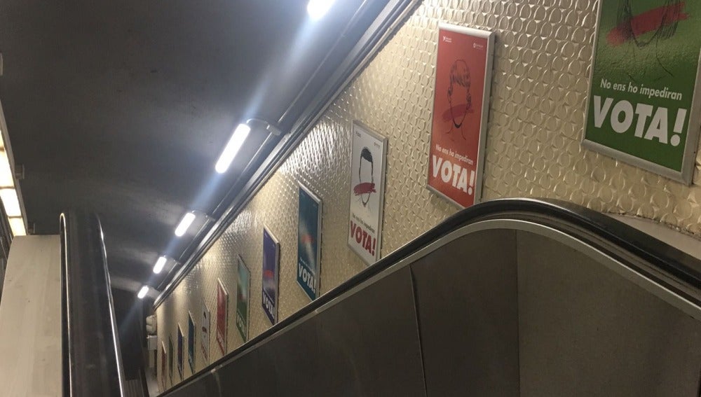 Campaña en el Metro