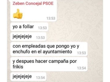 El mensaje del concejal del PSOE