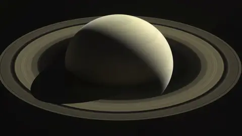 Imagen captada por la sonda Cassini que muestra el planeta Saturno Imagen captada por la sonda Cassini que muestra el planeta Saturno