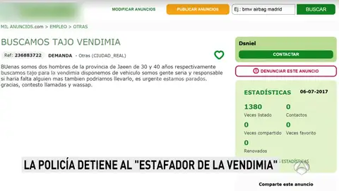 ESTAFADOR VENDIMIA ESTAFADOR VENDIMIA