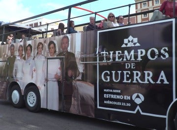 El autobús de 'Tiempos de guerra' recorre Madrid