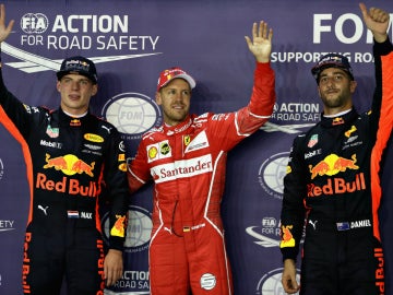 Verstappen, Vettel y Ricciardo