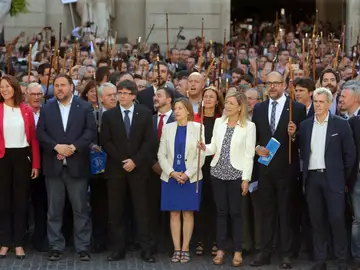 Acto en Barcelona a favor del referéndum Acto en Barcelona a favor del referéndum